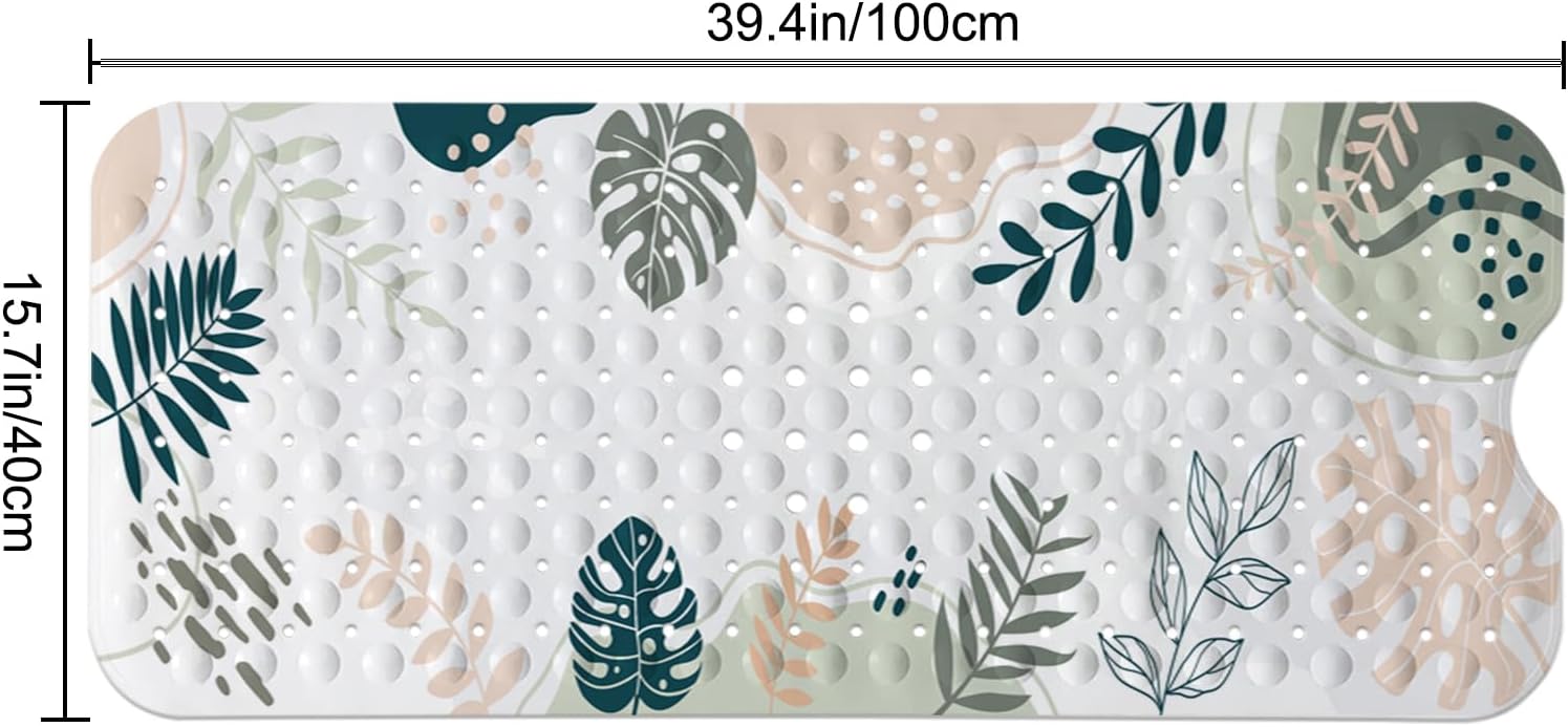 LNOND Boho Extra Long bathtub mat