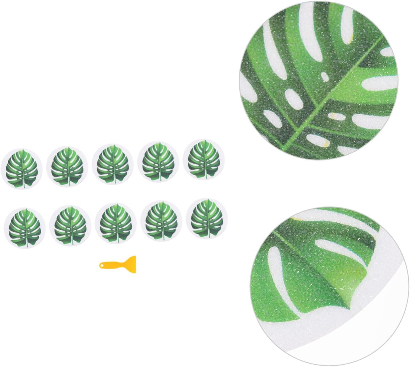 VALICLUD Non-Slip Leaf Shape Bathtub Stickers Set