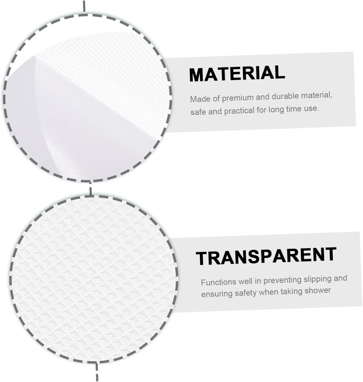 HAKIDZEL Bathroom Non-Slip Floor Stickers Flower Shape Decals Easy Install Set