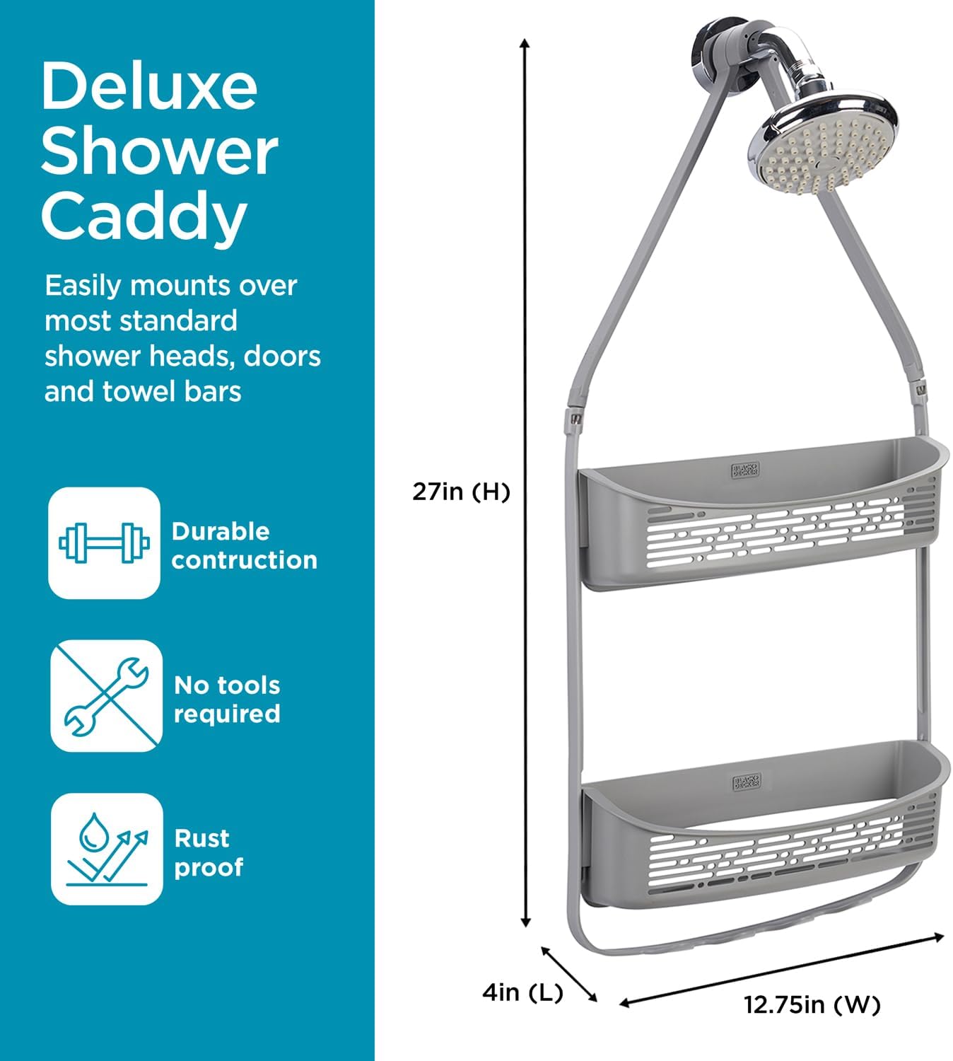Space-saving shower organizer