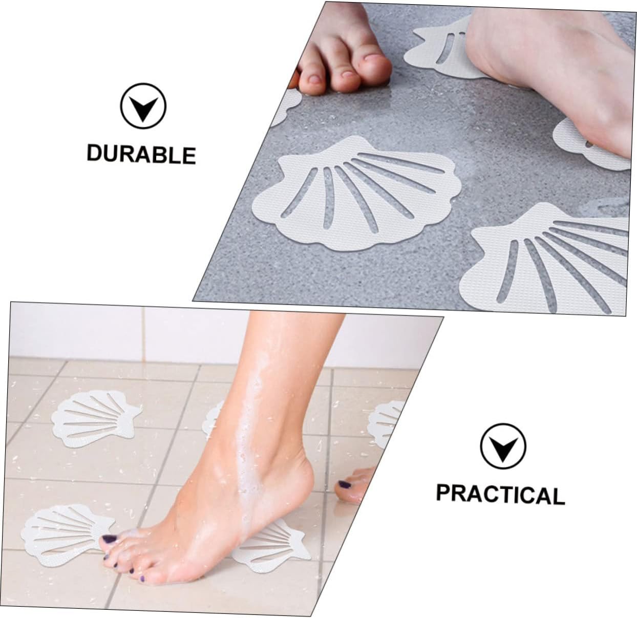 Ergonomic Non-Slip Bathroom Stickers - Perfect for Safety and Style