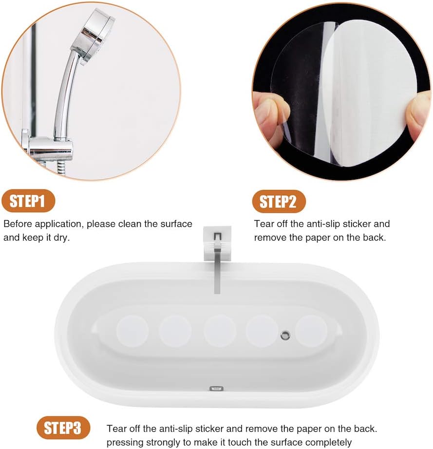 36PCS Non-Slip Bathtub Stickers with Premium Scraper