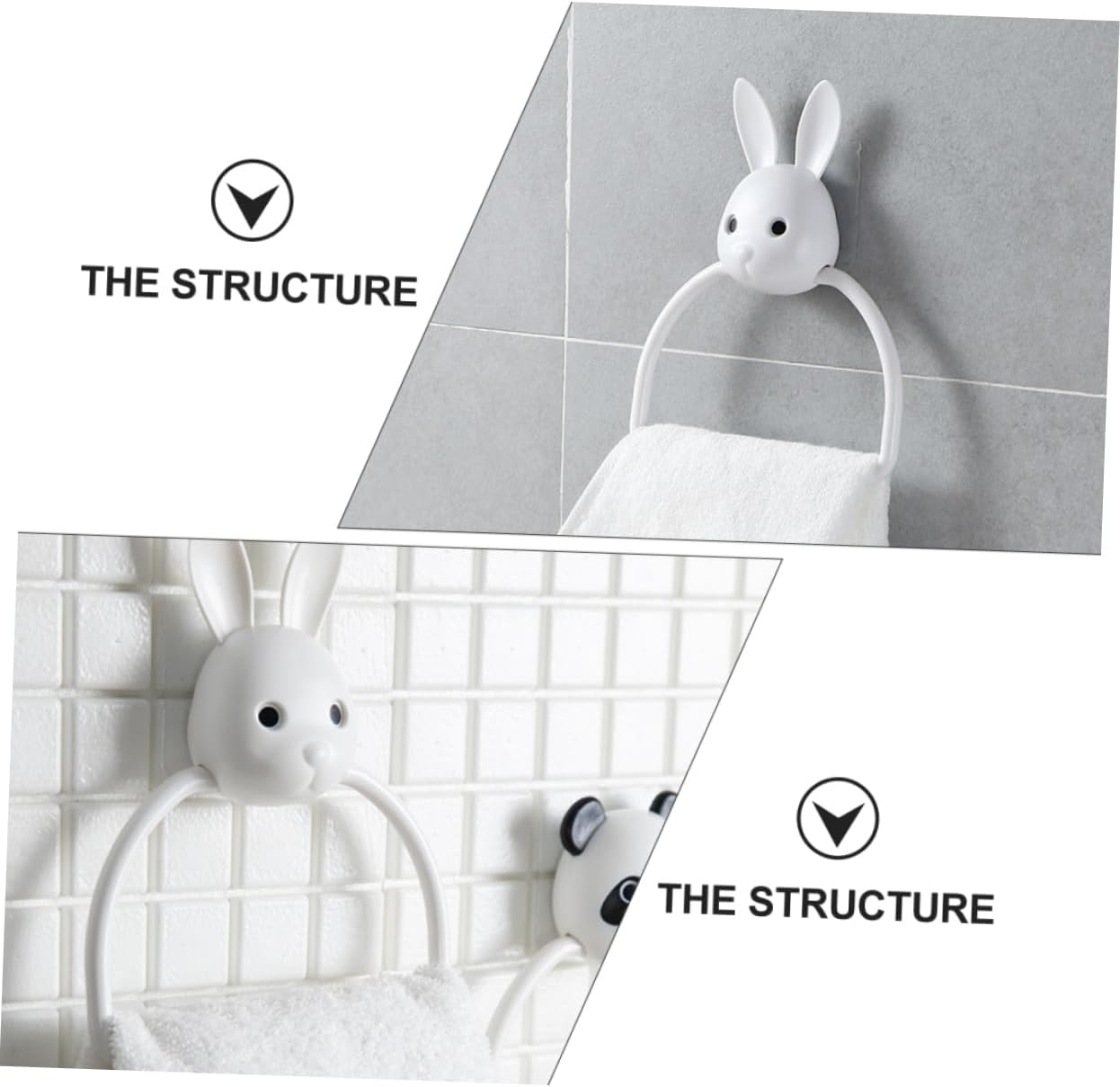 BESTYASH 1Pc Cute Cartoon Towel Organizer Upheld Towel Holder for Bathroom Kitchen