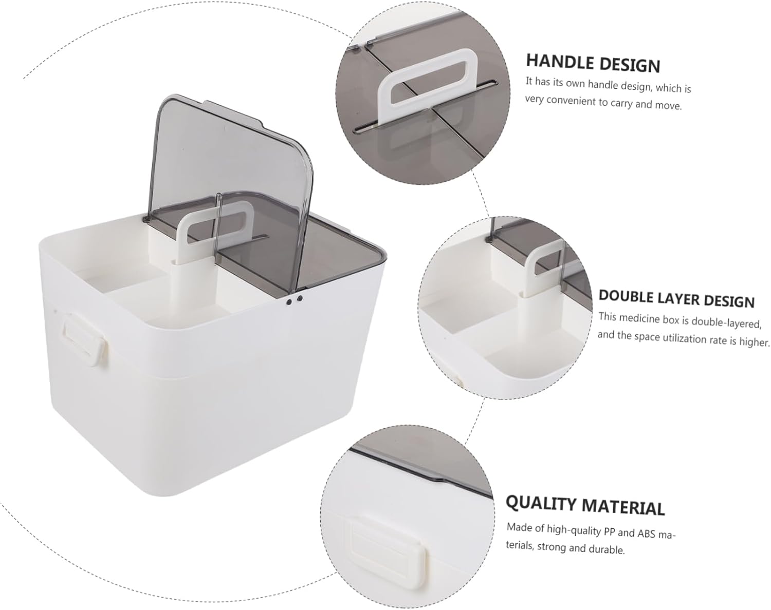 SAFIGLE Dual Medicine Organizer Box