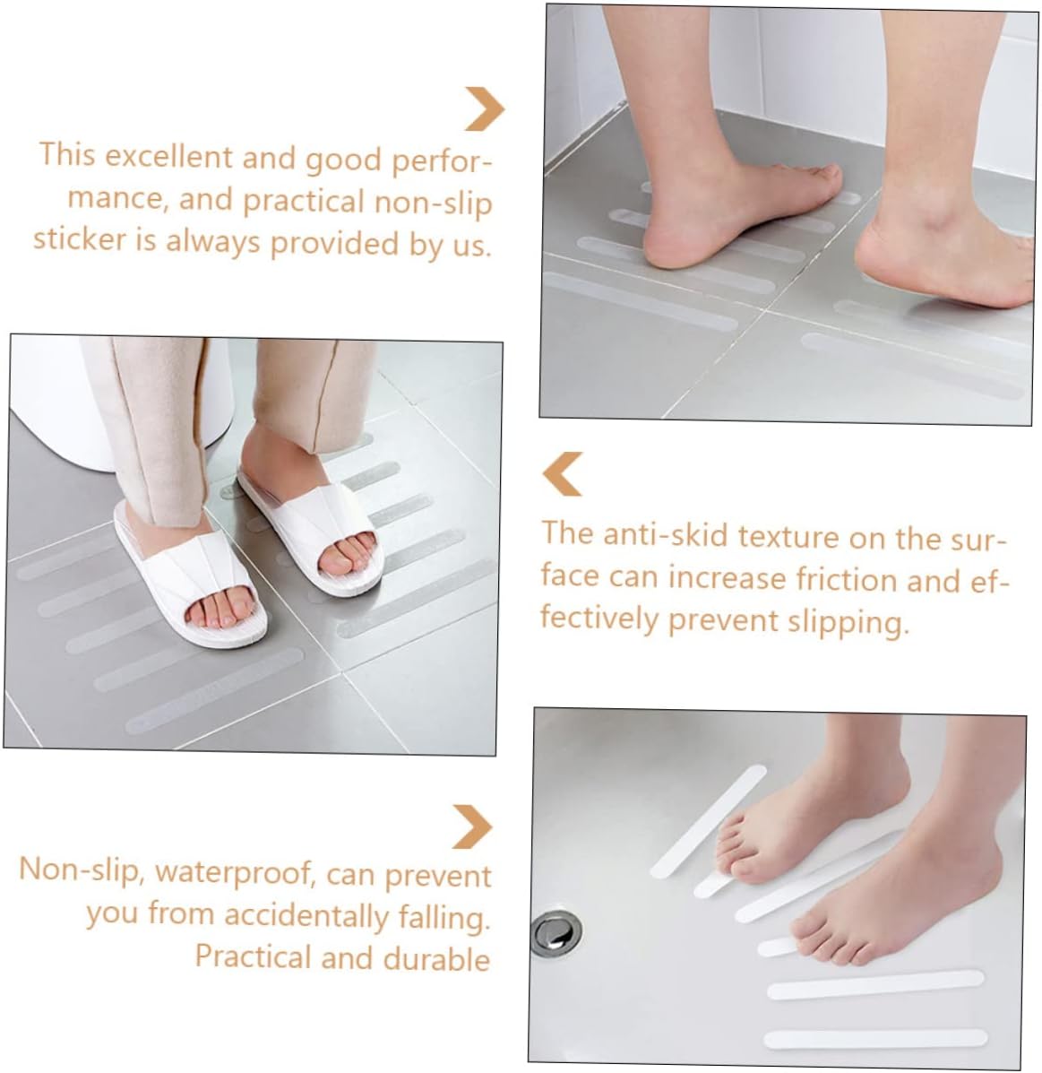 12-Piece Non-Slip Bath Sticker for bathtub safety