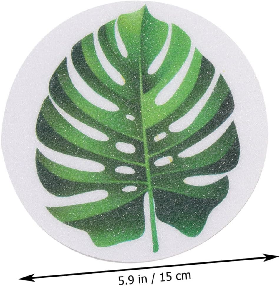 VALICLUD Non-Slip Leaf Shape Bathtub Stickers Set