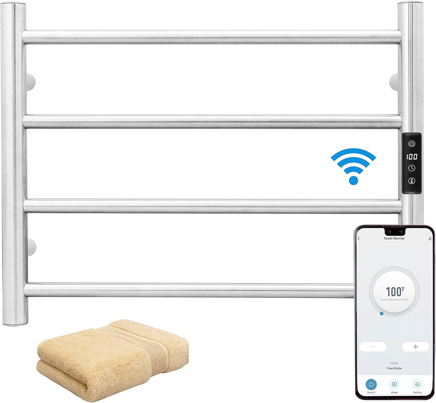 KEG Smart WiFi Towel Warmer with Timer and Temperature Control