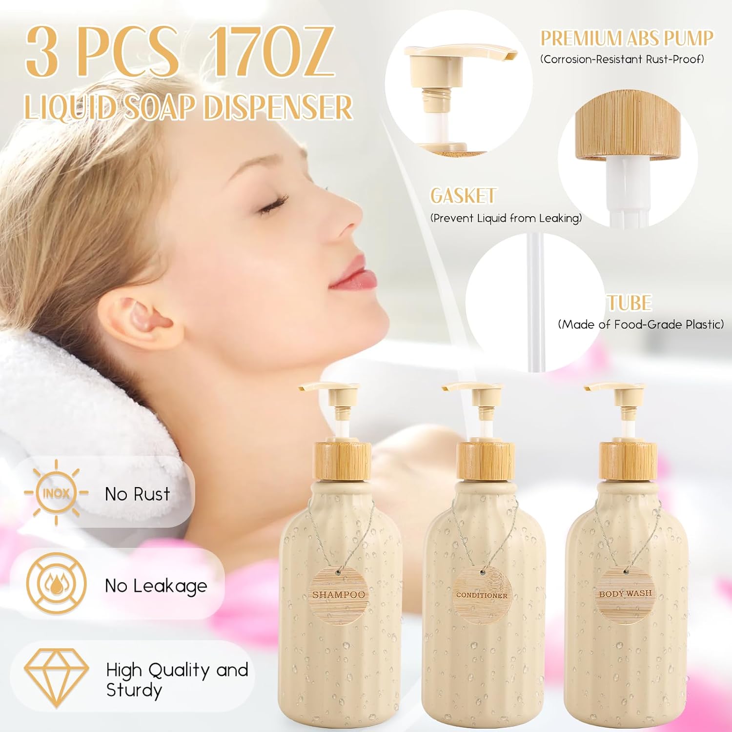 Bathroom Set 17PCS Black bath Accessories for Modern Home