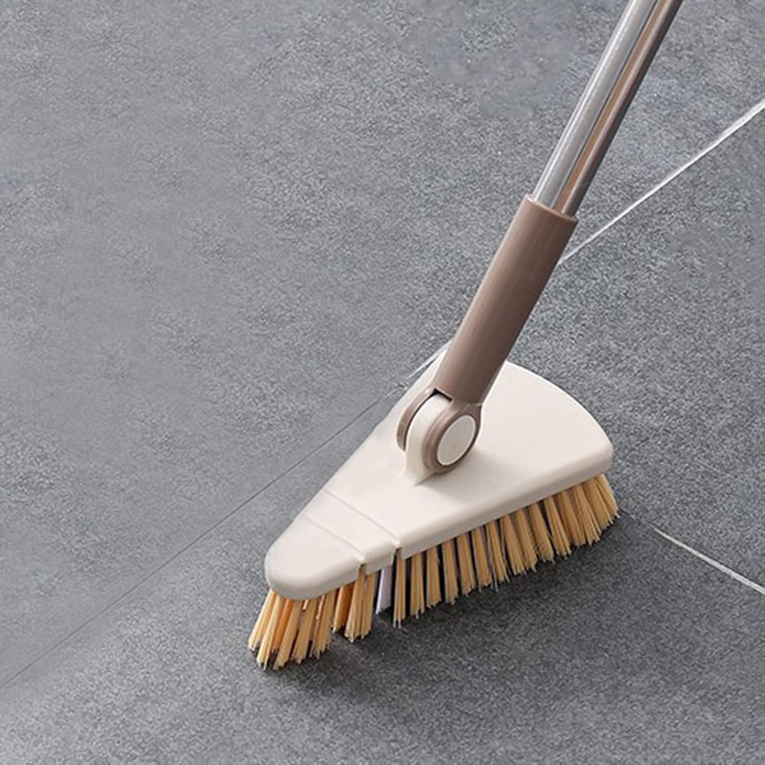Lovskoo Long Handle Floor Brush for Bathroom Kitchen Tile Cleaning