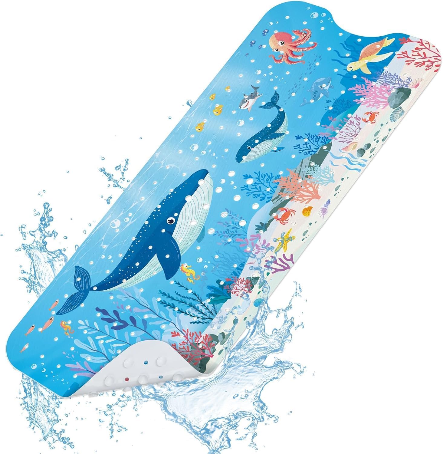 Baby Bath Mat Non Slip 40 X 16 Inch Whale
