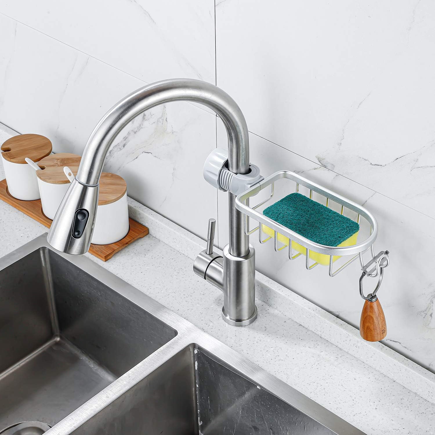 Hoinerus Shower Caddy with Bright Silver Color