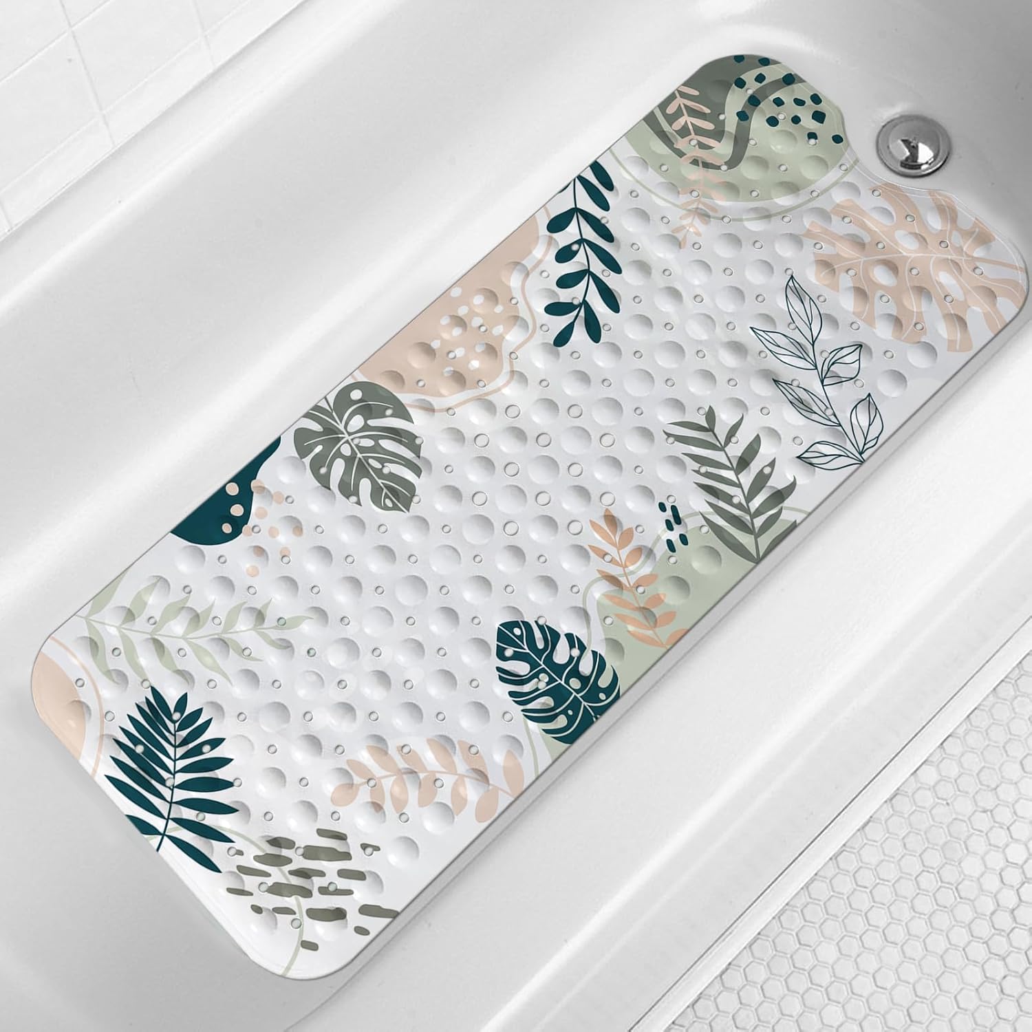 LNOND Boho Extra Long bathtub mat