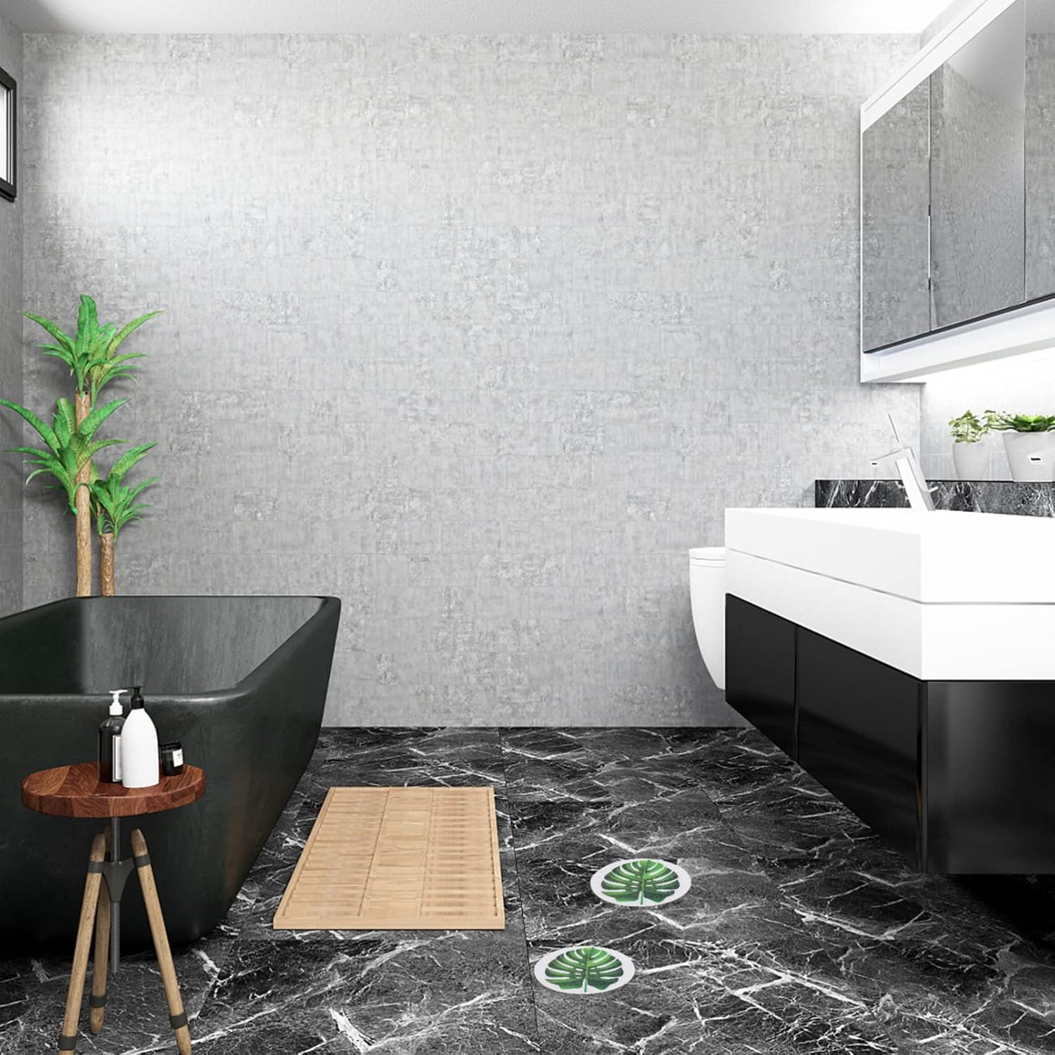 Zerodeko Peva Leaf Stickers - Safe for Bathrooms