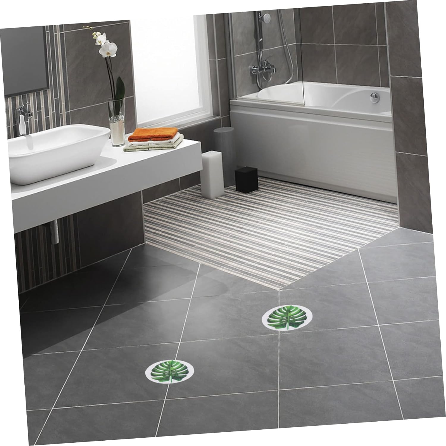 Gleavi Leaf Decals for Bathroom Safety