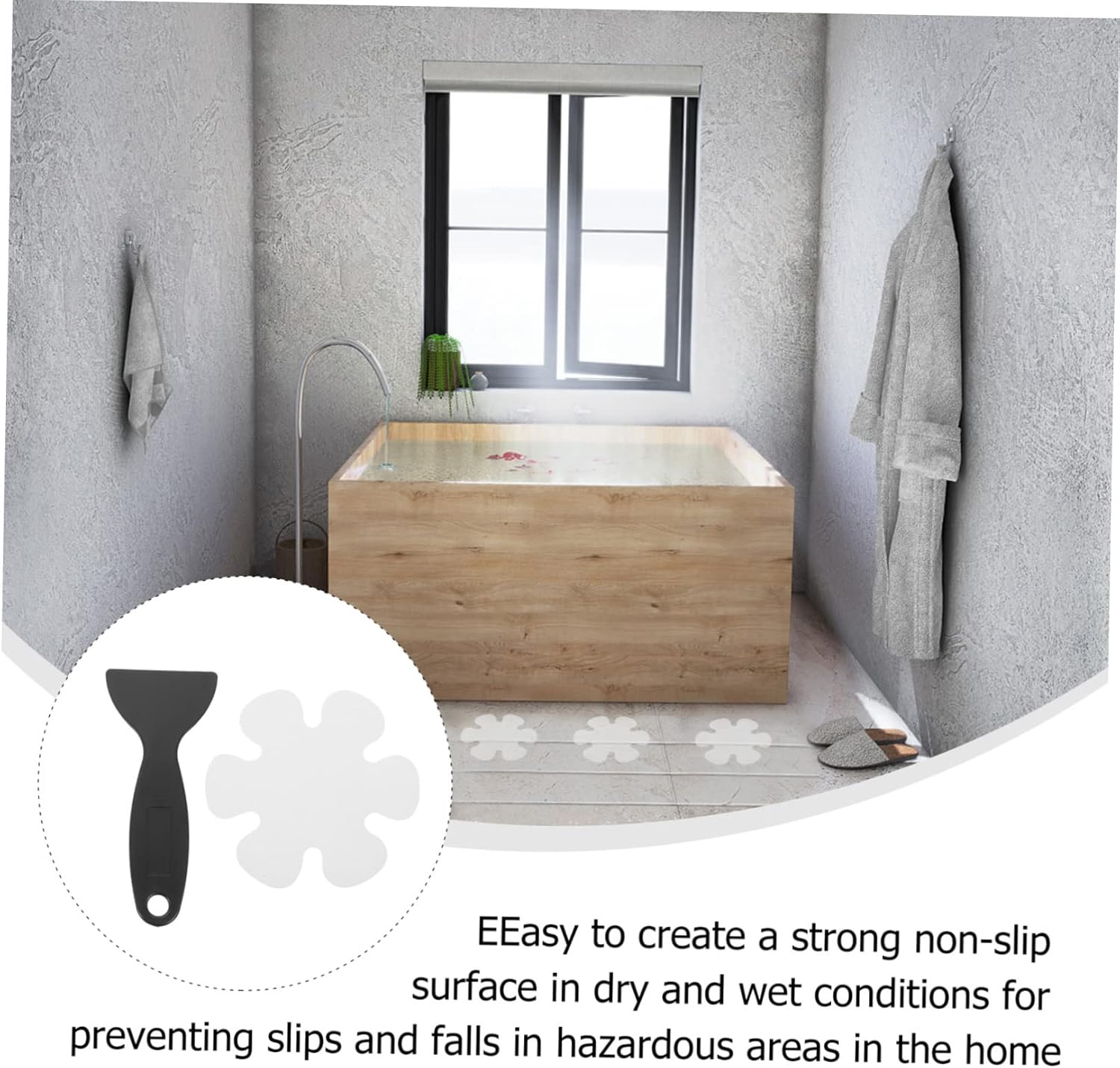 Sturdy Non-Slip Bathtub Floor Decal for Home and Pool Use