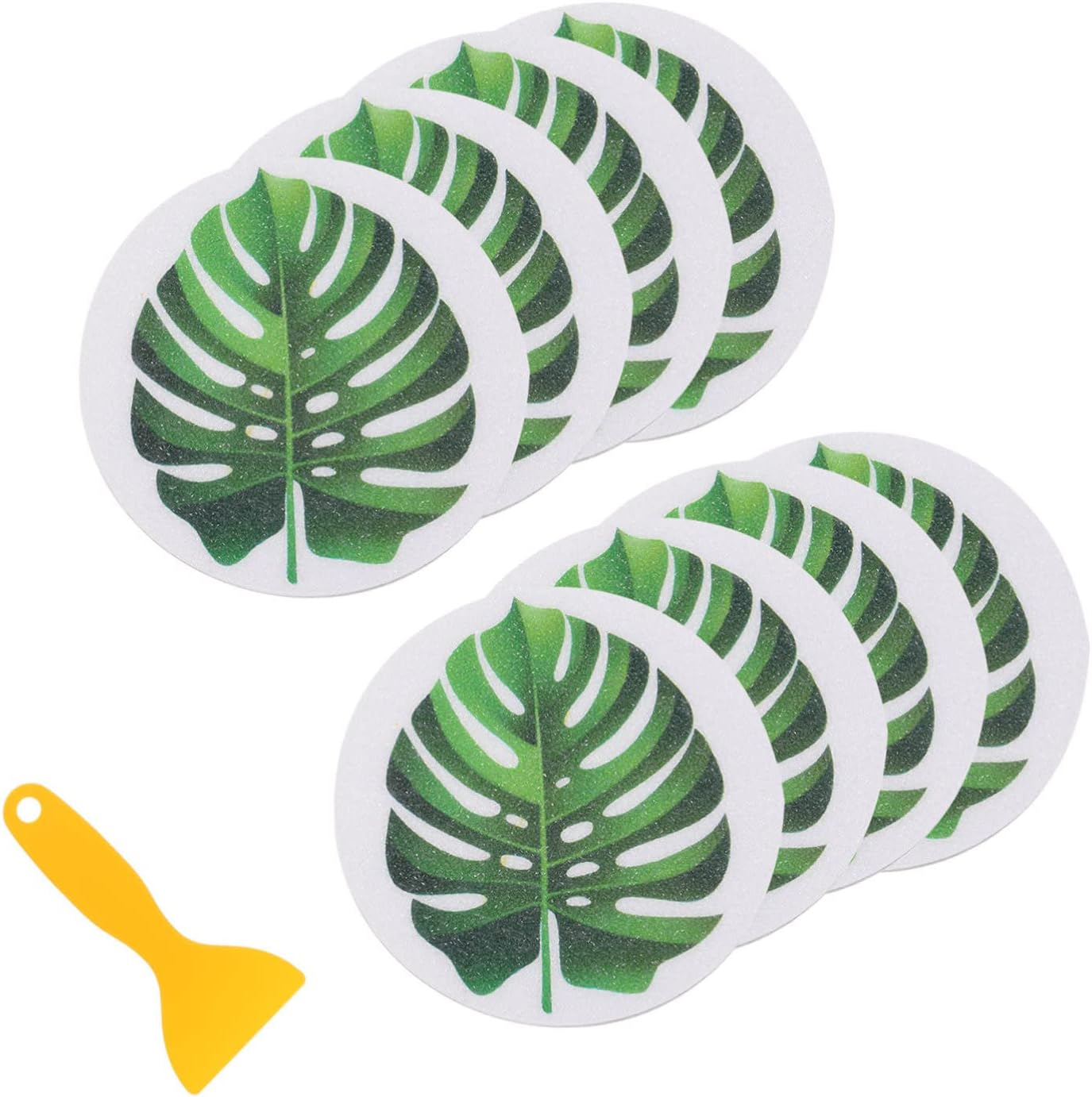 Non-Slip Bathtub Decals with Leaf Design