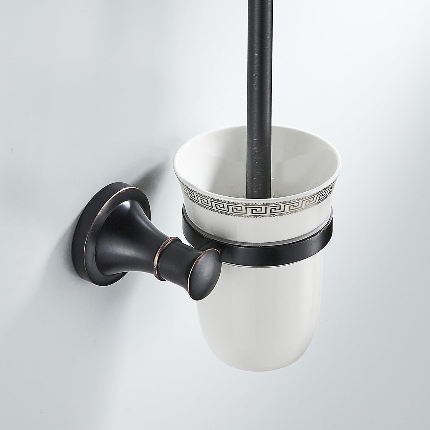 Black Oil Rubble Bronze Bathroom Toilet Brush Set