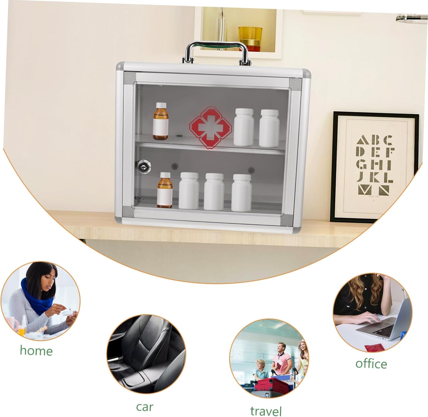 Zerodeko Wall-Mounted First Aid Cabinet