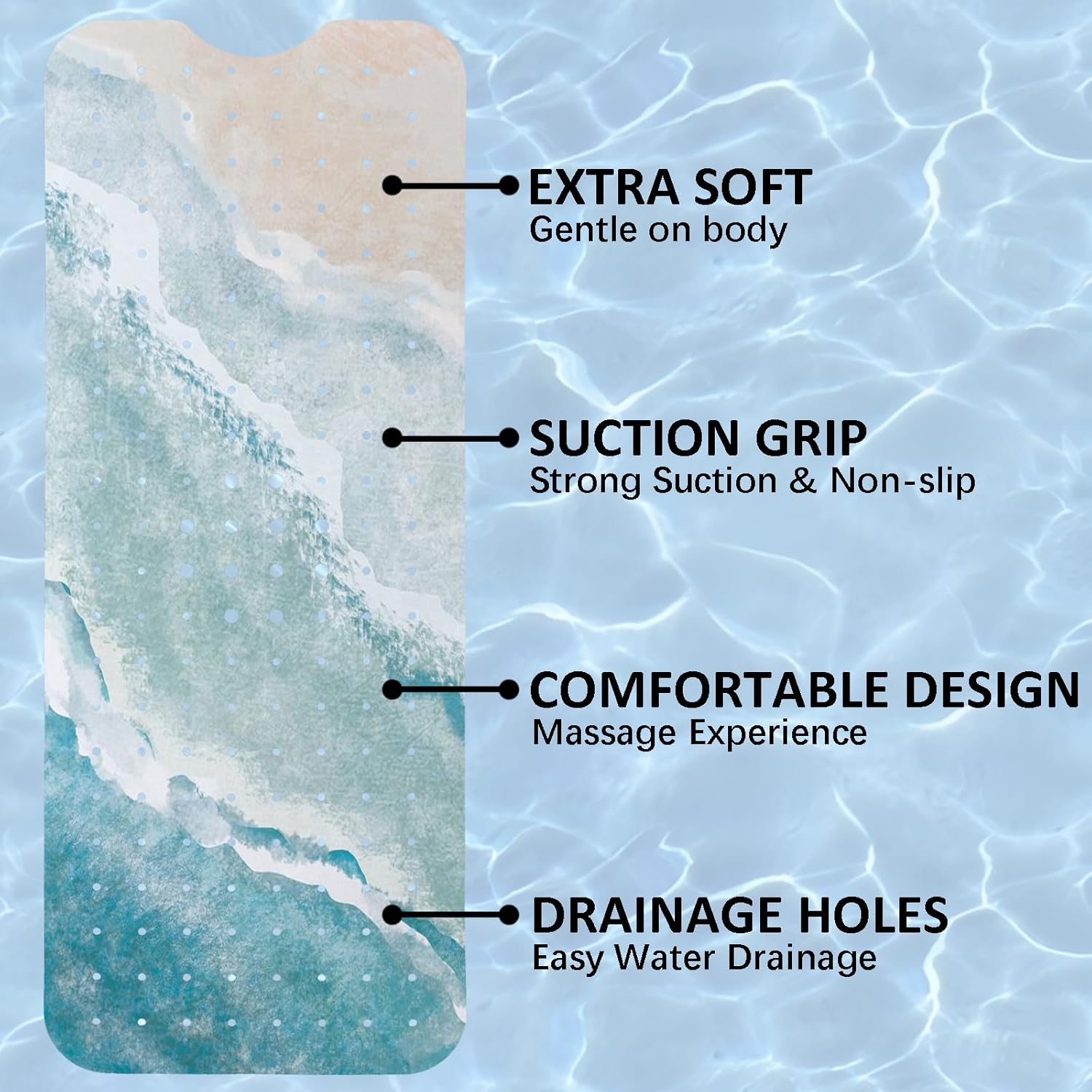 Beach Bathtub Mat for Kids Safe Fun