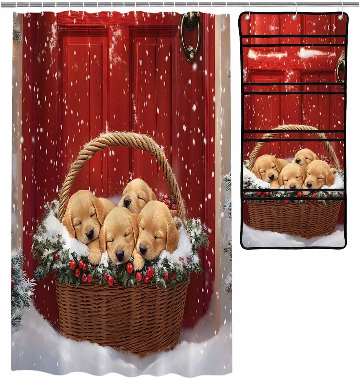 Stylish Mesh Shower Organizer with 10 Pockets for Perfect Storage