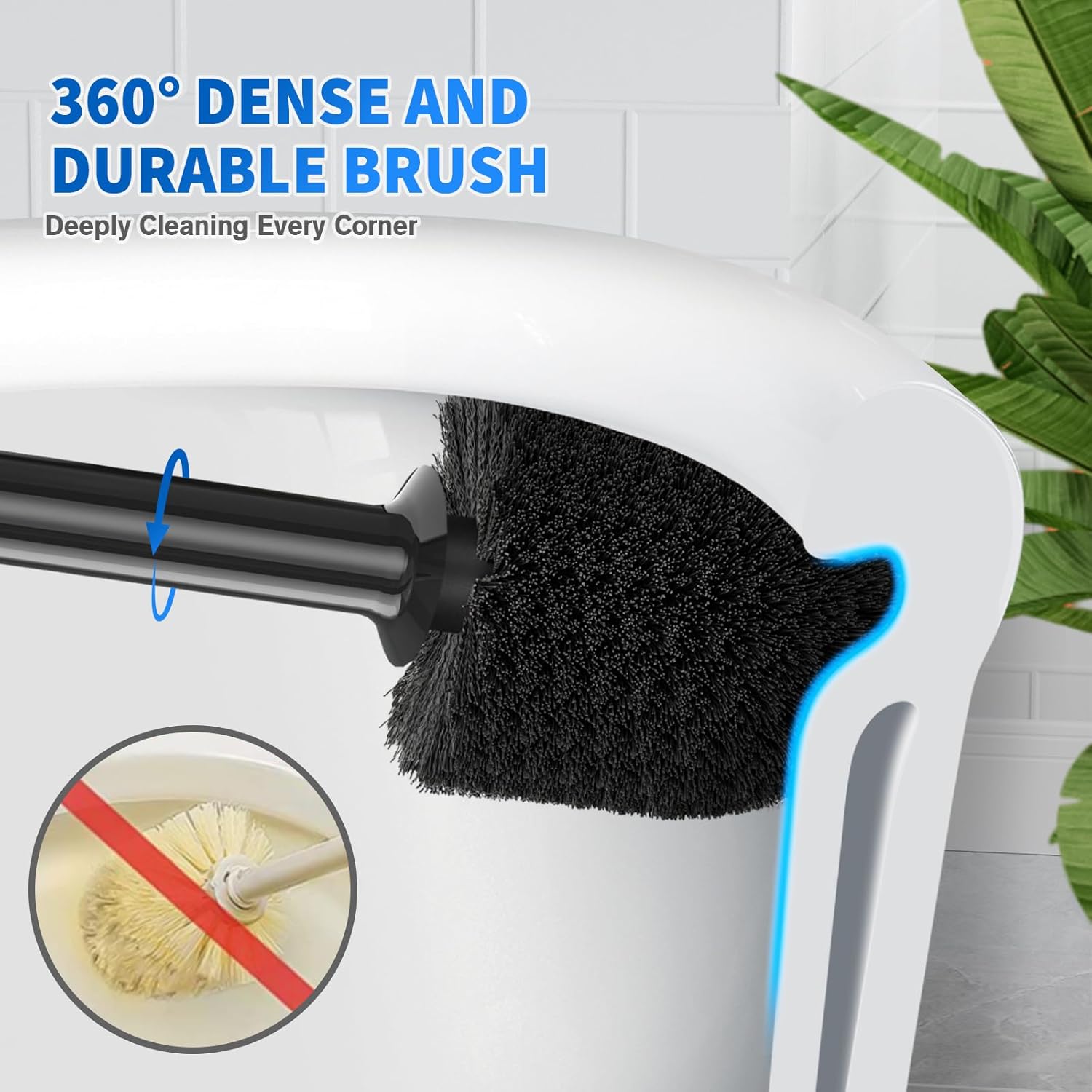 LOVLOY 2 Pcs Toilet Plunger and Brush Set