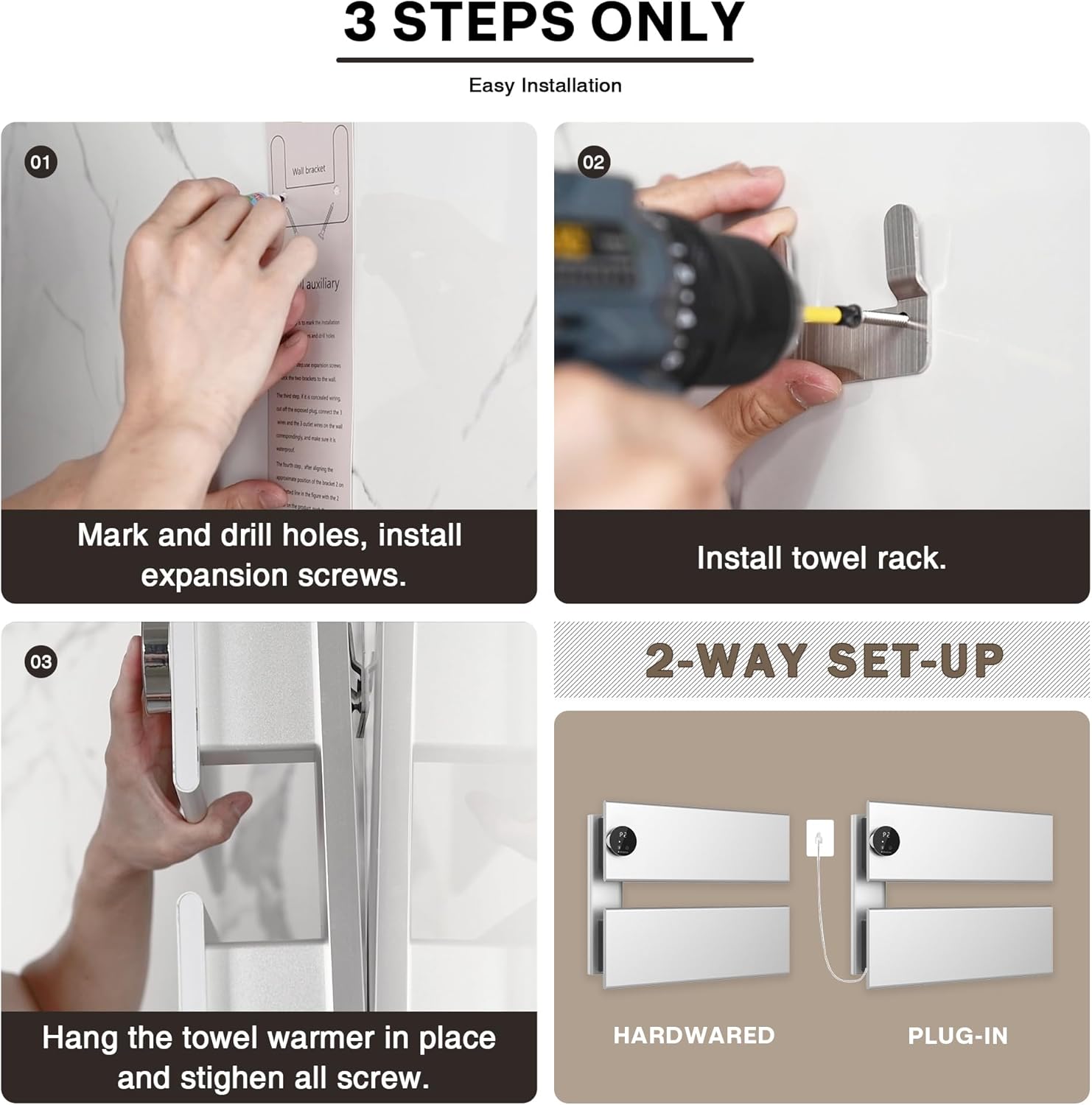 KKALONZO - DRY FAST DURABLE BATH Towel Heater