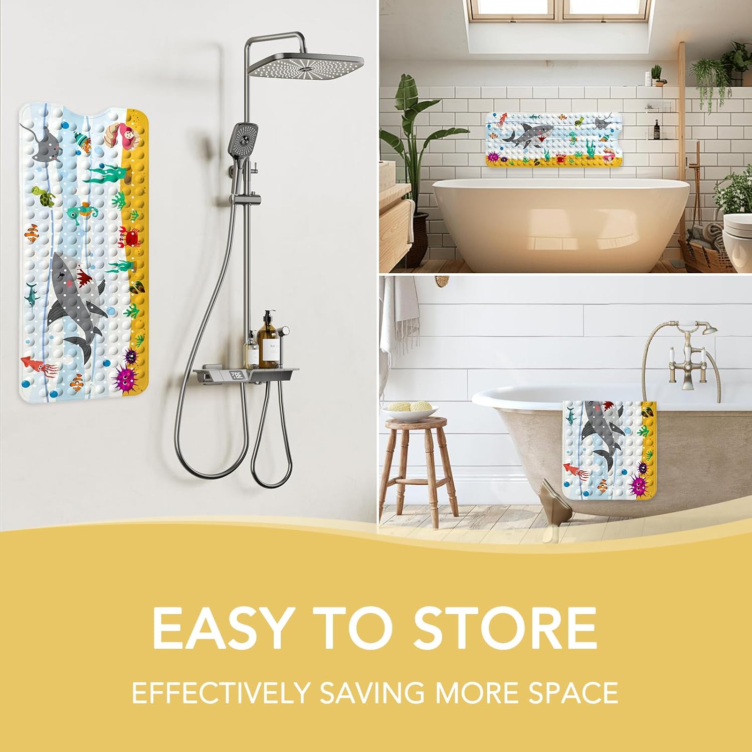 Perfect for Safety and Fun Kids Bath Mat