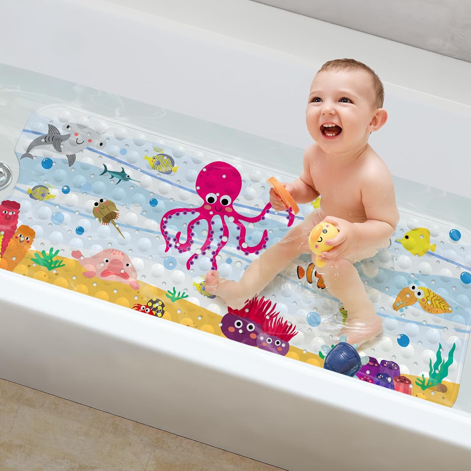 Bligli Kids Non-Slip bathtub mat Cartoon Design