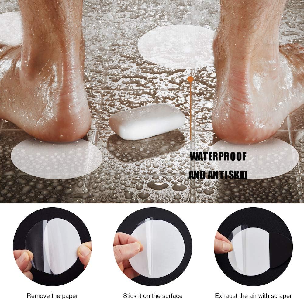 36PCS Non-Slip Bathtub Stickers with Premium Scraper