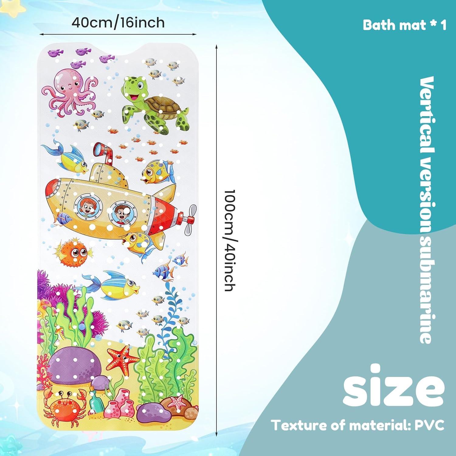 Safe and fun bath mat for kids