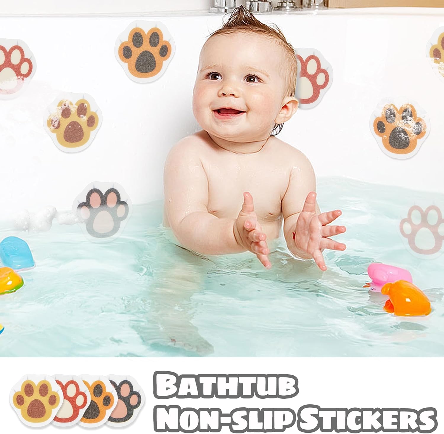 12PCS Cats Claw Non-Slip Bathtub Stickers