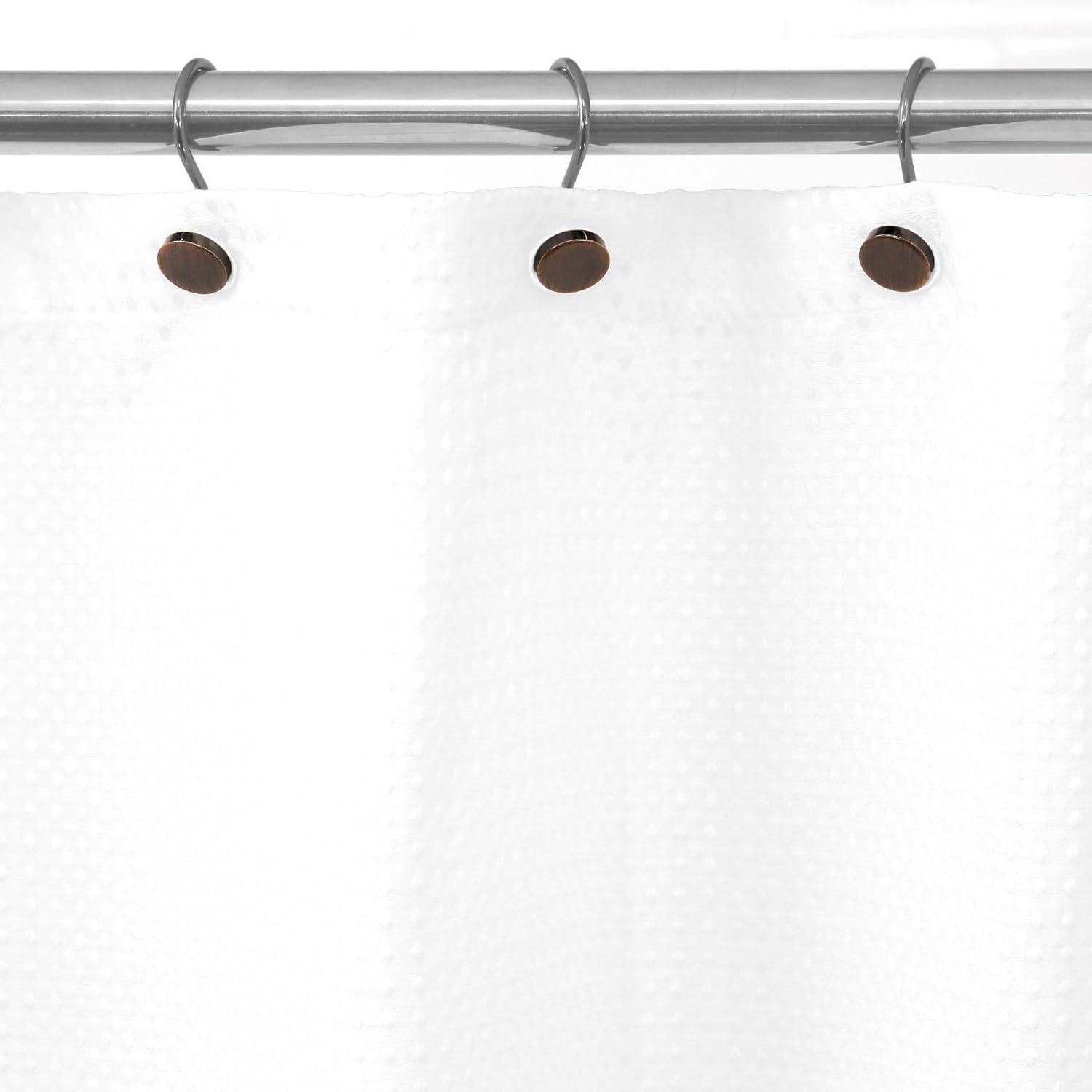 Elegantly Modern Bronze Shower Curtain Hangers for Rust-Free Showers