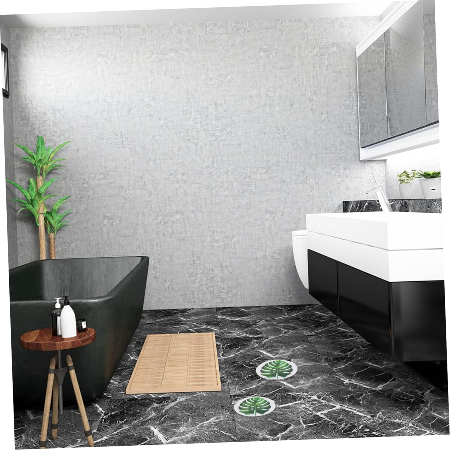 Adorable Leaf Slip bathtub decal
