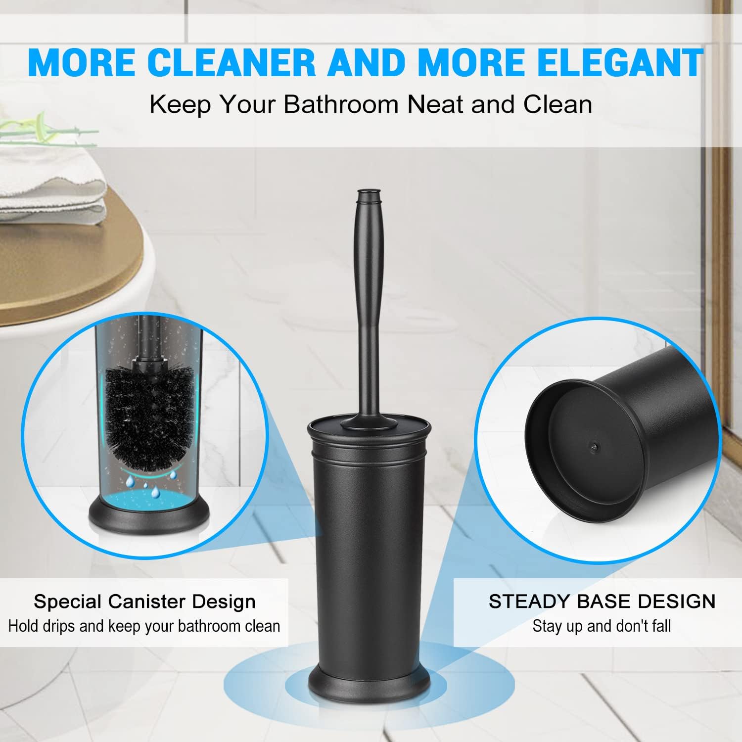 Low-Maintenance Toilet Plunger Brush Set
