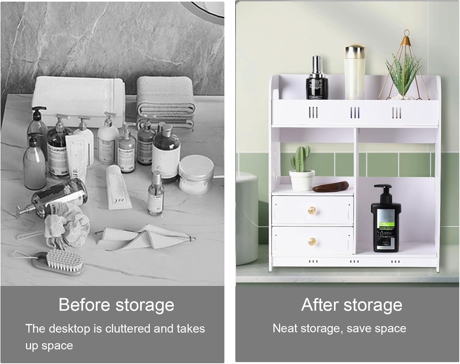 Bathroom Medicine Cabinet with 2 Doors and Adjustable Shelf
