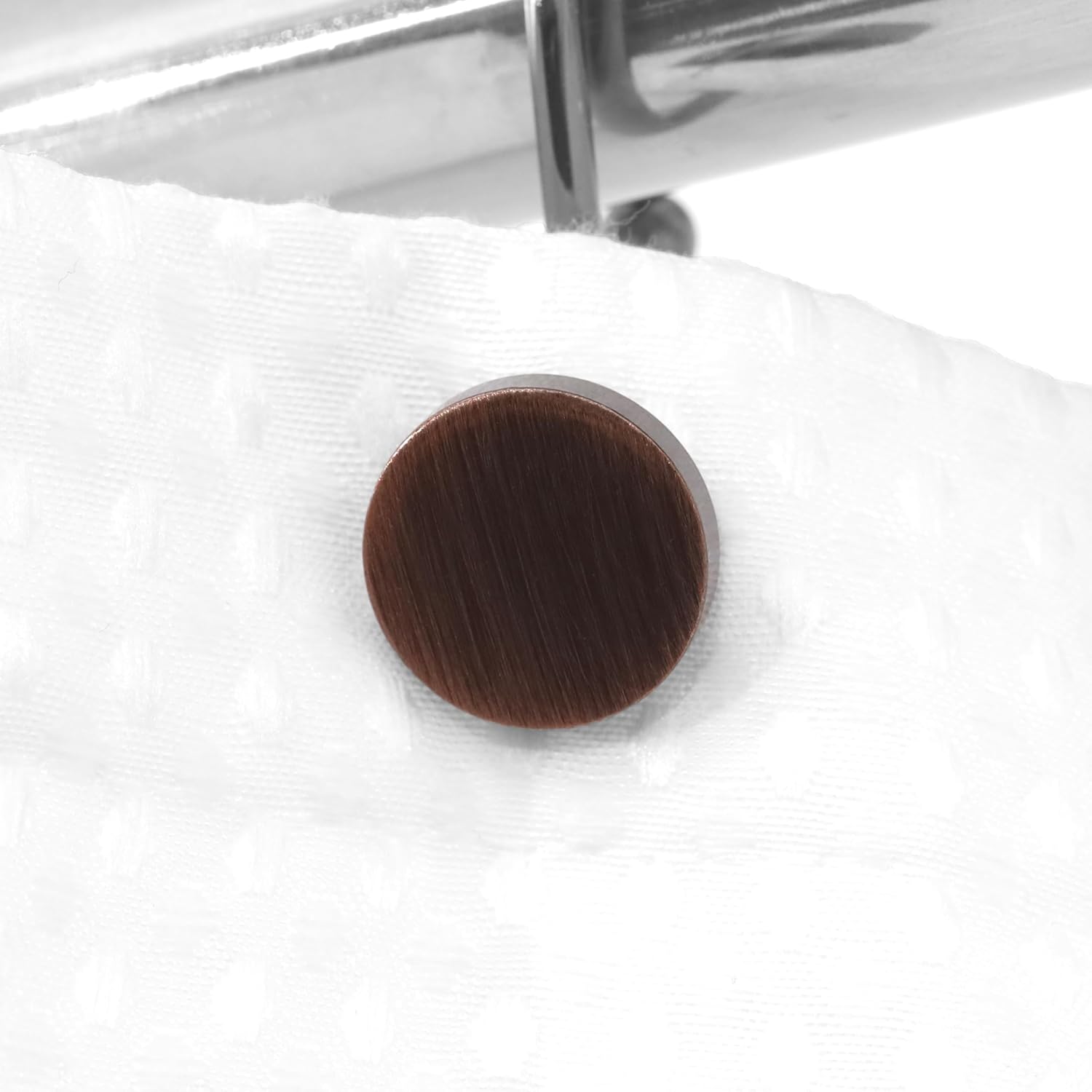 Elegantly Modern Bronze Shower Curtain Hangers for Rust-Free Showers