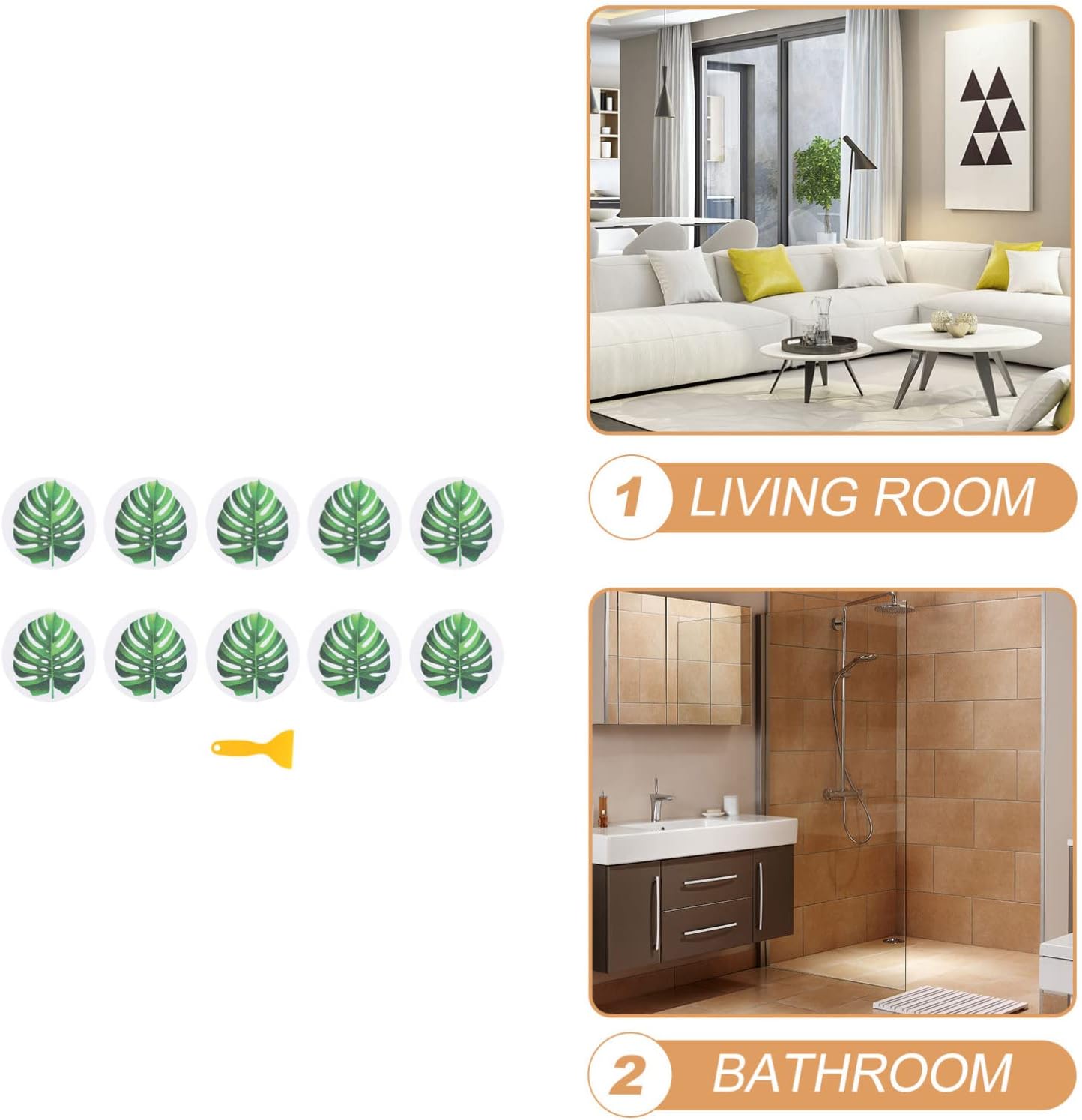 LIFKOME Bath Safety Sticker Set for Slip and Fall Prevention