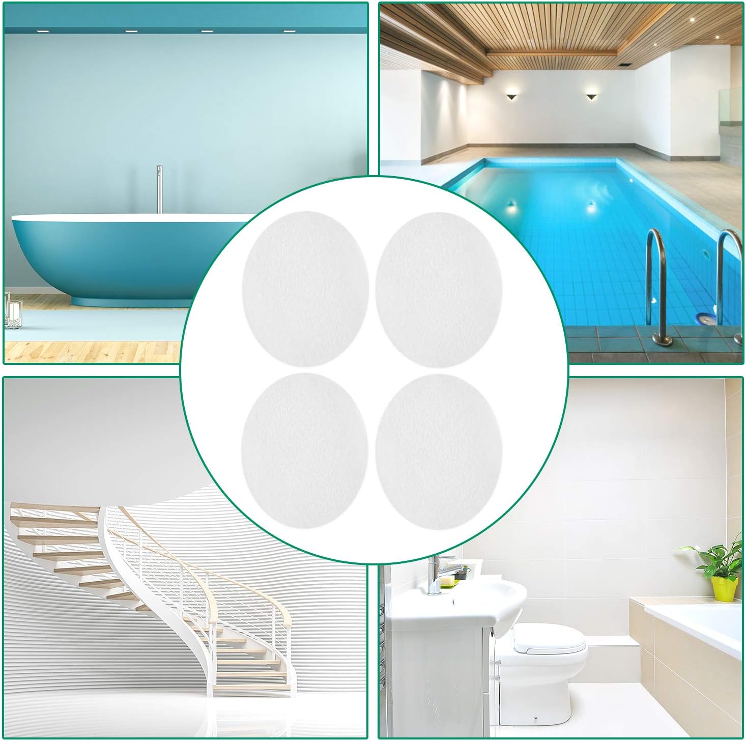 Non-Slip Bathtub Stickers Safe Durable Anti-Slip Bath Sticker Set