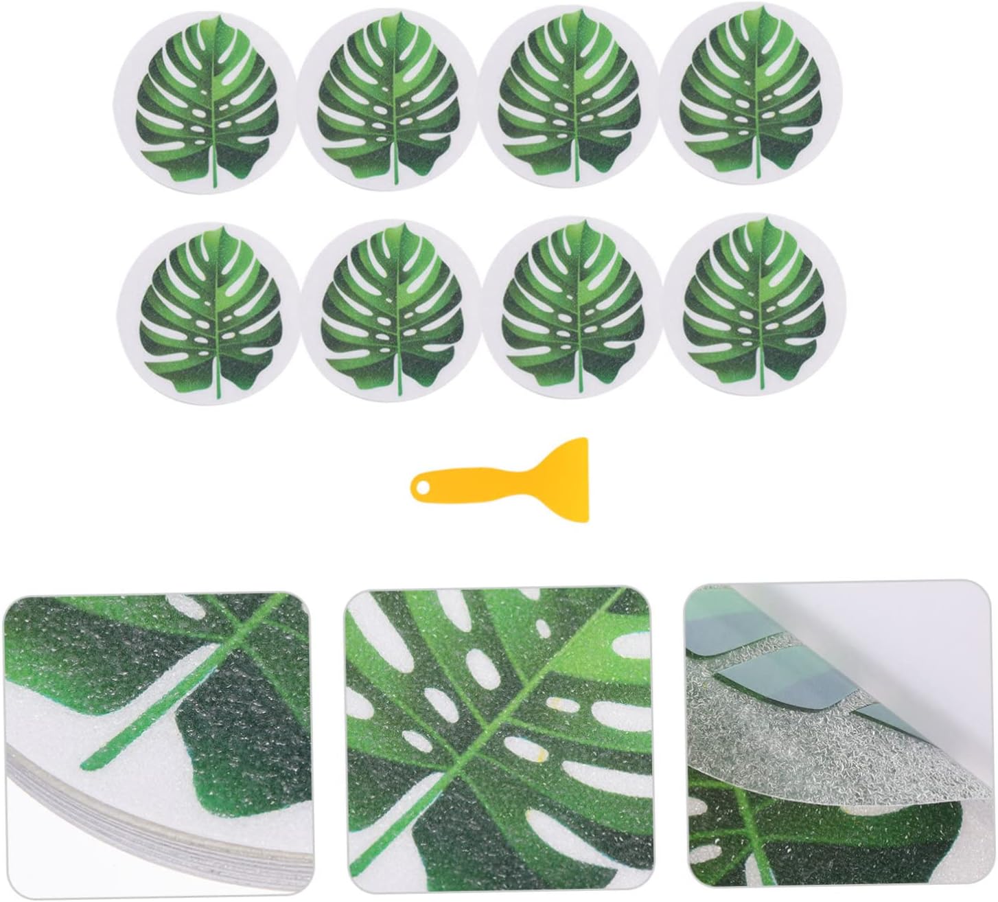 Leaf Shape Bathtub Stickers Non Slip Decals Set