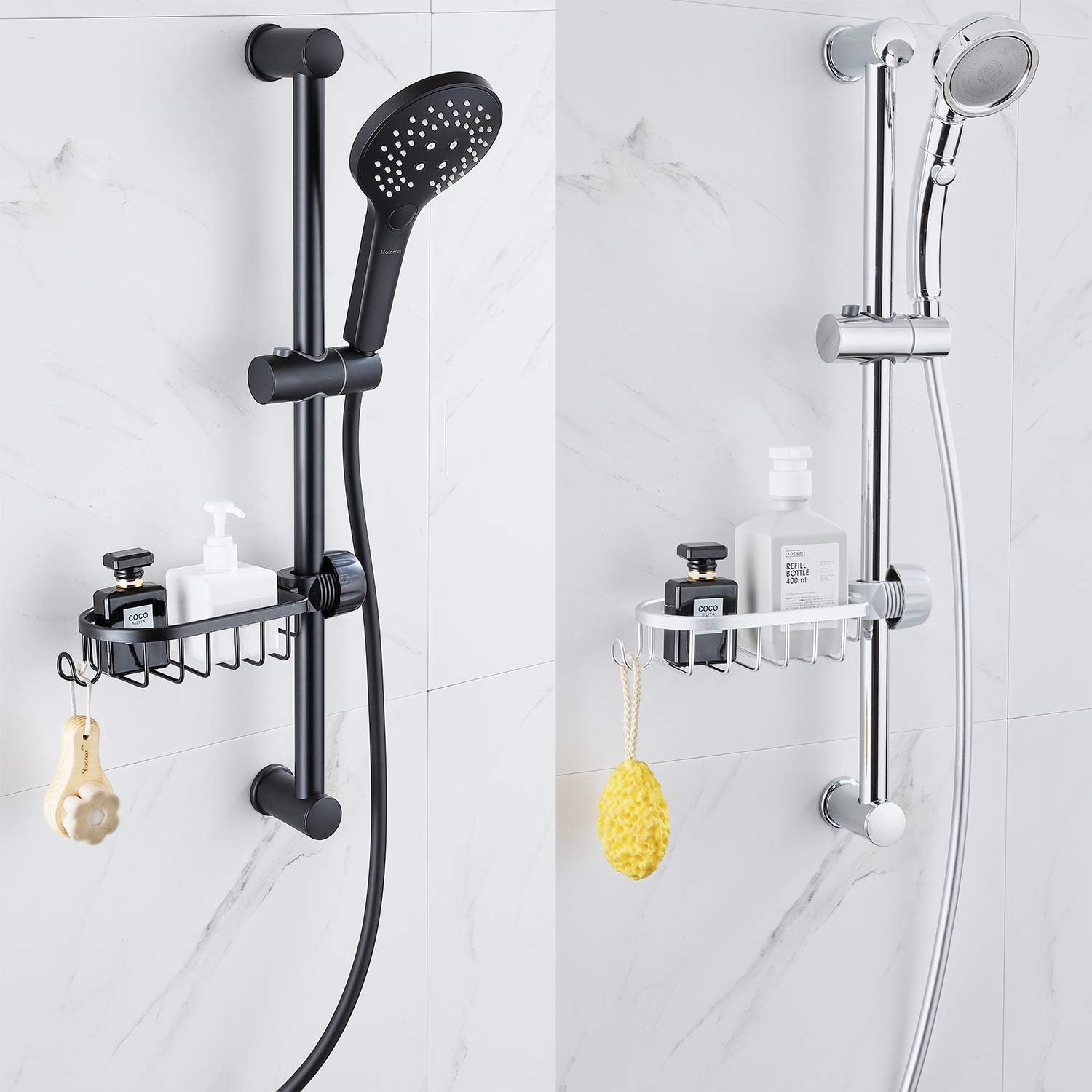 Hoinerus Shower Caddy with Bright Silver Color