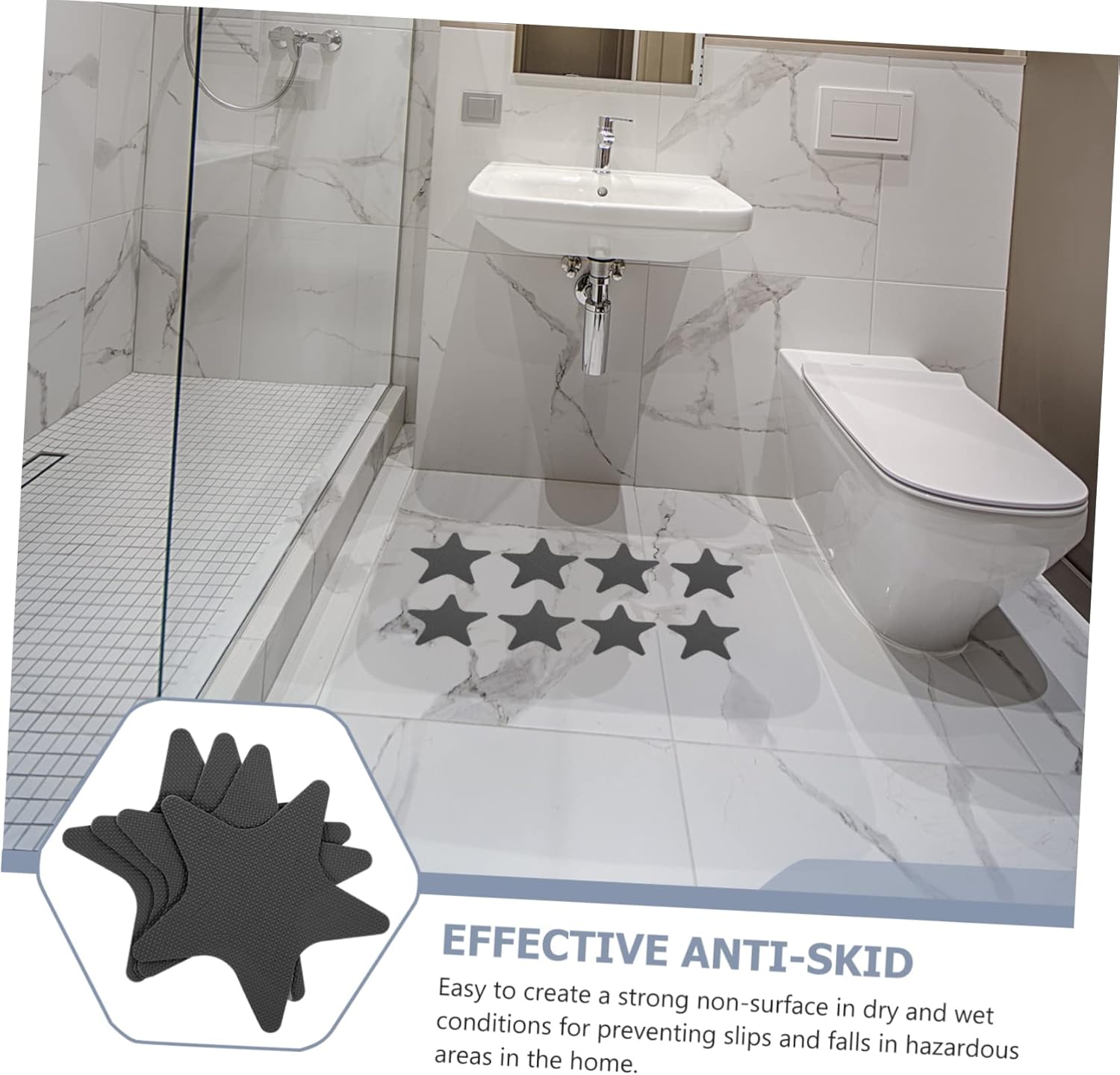 Cabilock Star Non-Slip Stickers 25pcs Set for Bathtub and Shower