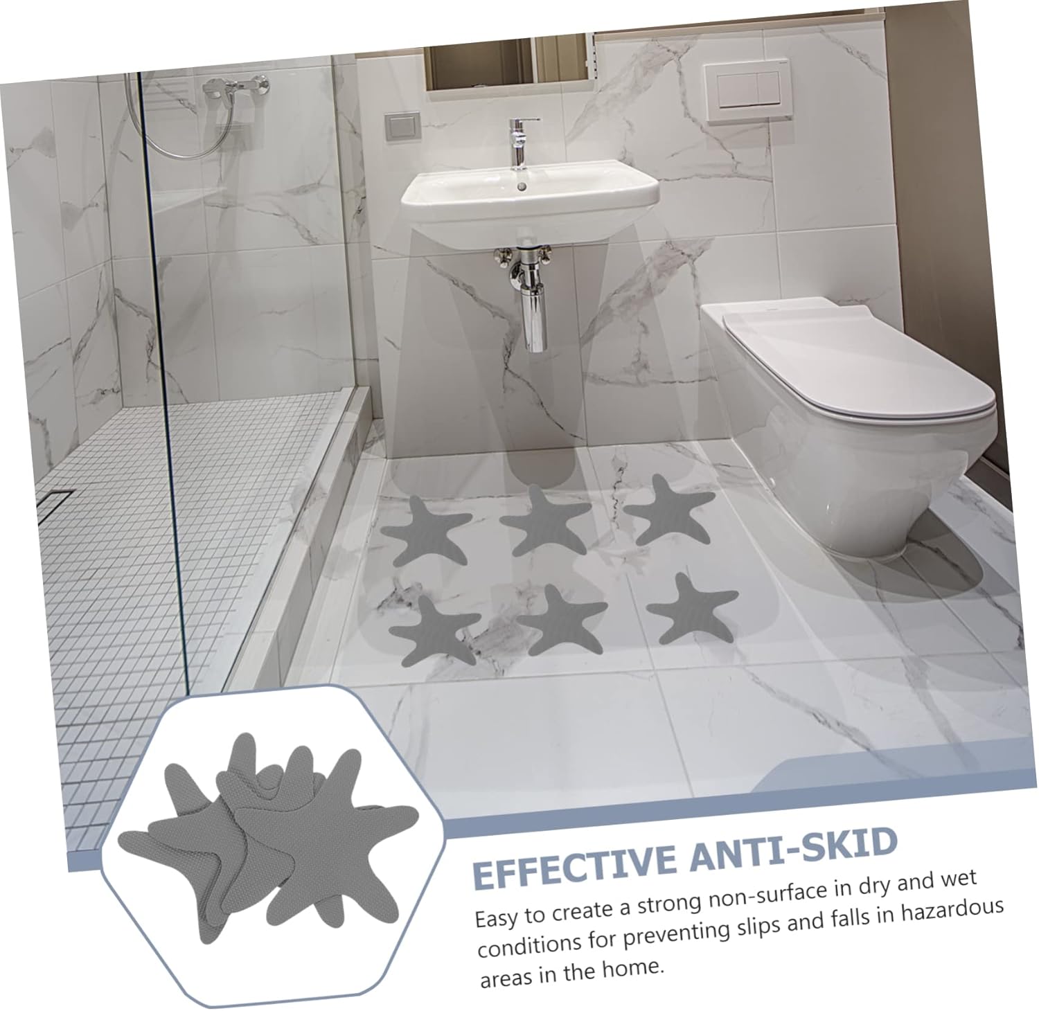 Non-Slip Bathtub Stickers Set for Boys and Girls Sea Themed