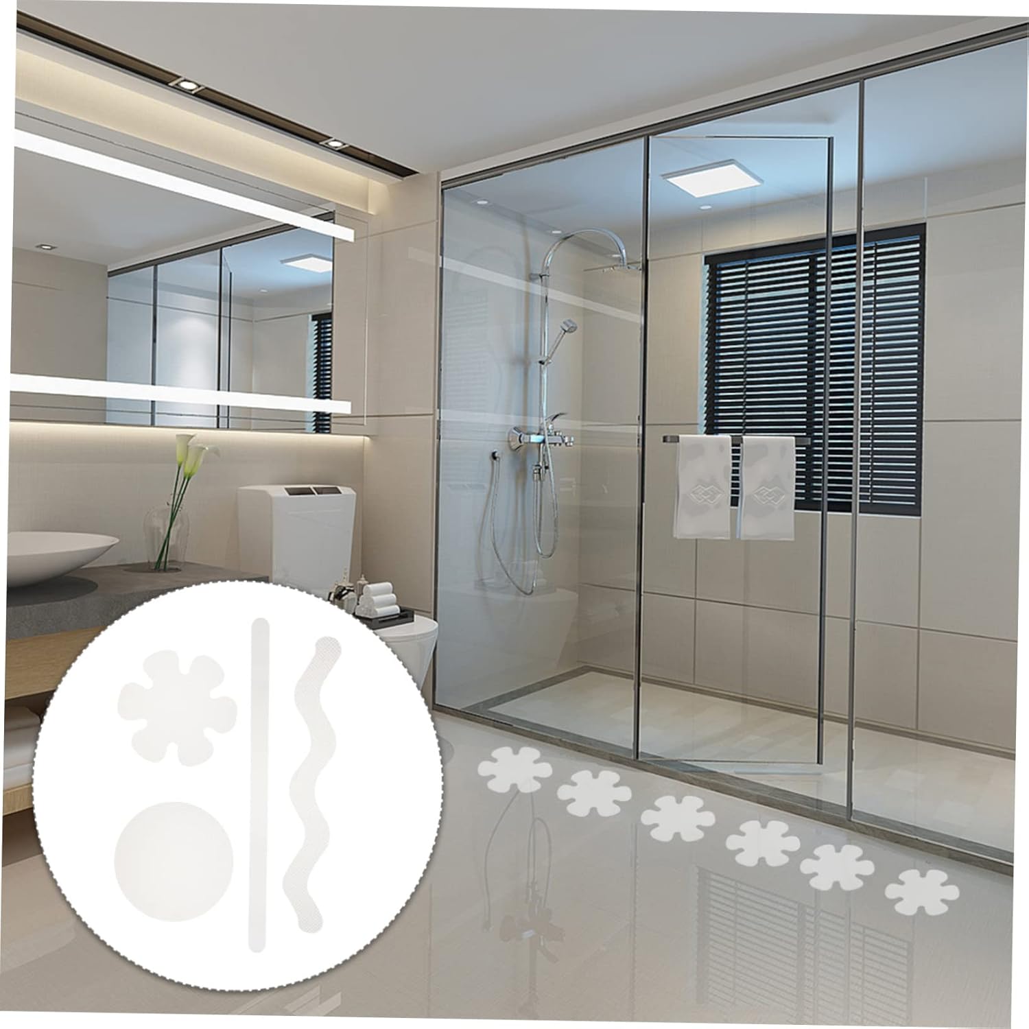 24 non-slip bathtub strips anti-slip for safe bath time