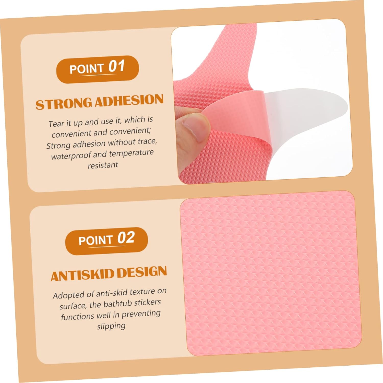 Anti-Slip Bath Stickers for Kids 24 pieces
