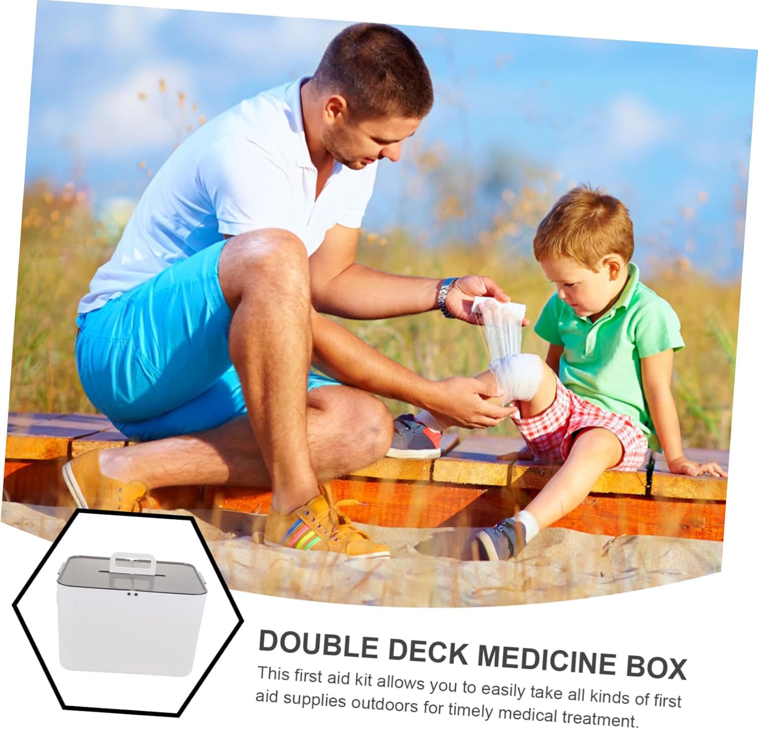 SAFIGLE Dual Medicine Organizer Box
