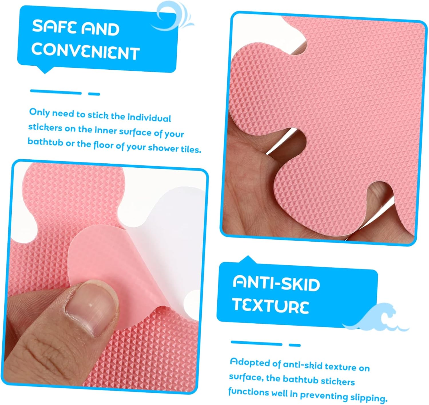 Slip-Resistant Bathtub Stickers Safe for-Based Areas Durable Anti-Slip Decals