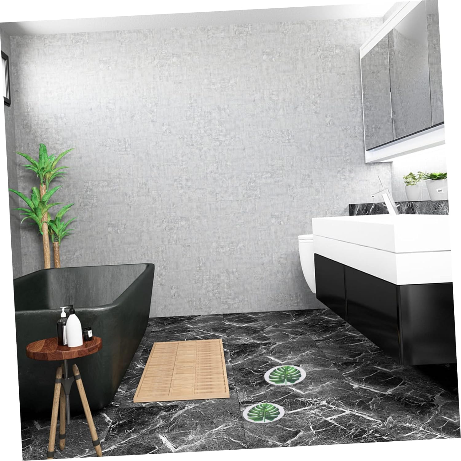 GLEAVI Bathtub Non-Slip Stickers Leaf Design for Kids and Adults