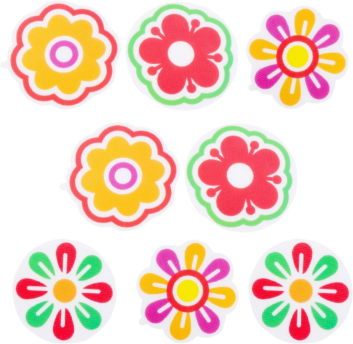 Non-Slip Fraction Design 8 Pieces Peva Decal Set for Bathrooms
