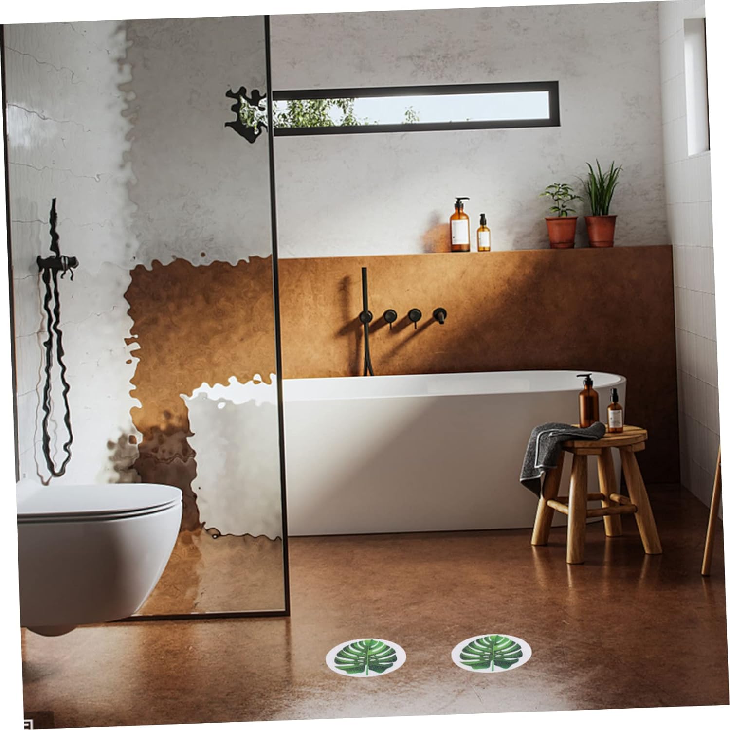 Tame Slip with Peva Leaf Sticker for Bathtub Safety