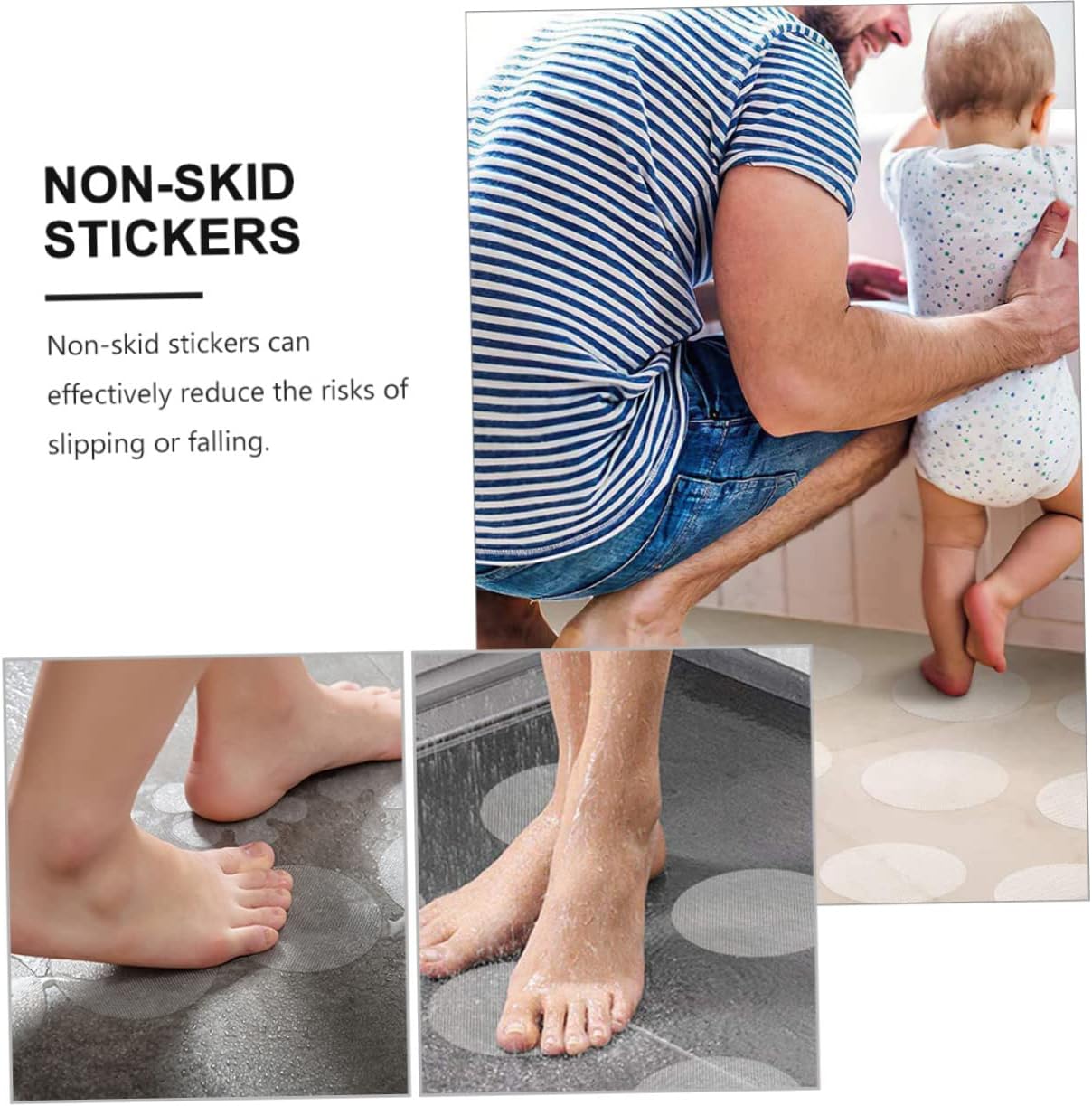 Safe bathroom non-slip stickers for kids